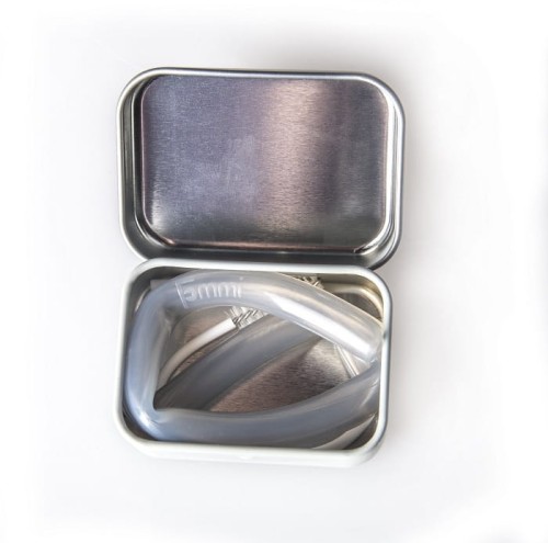 Fommi Słomka Silikonowa w Etui Grey 005