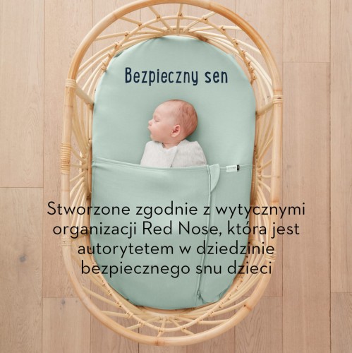 Kołderka nakładana na materac do kosza Mojżesza Sage ergoPouch śmierć łóżeczkowa