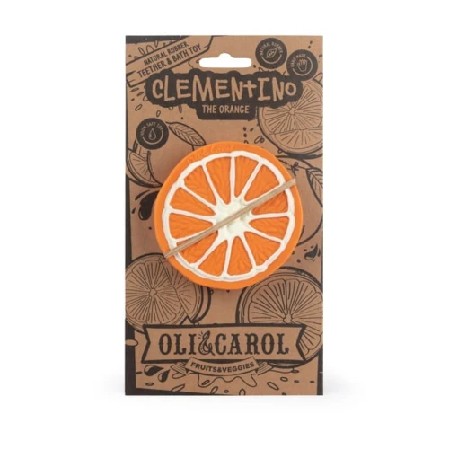 Gryzak zabawka pomarańcza Clementino Orange 005.jpg