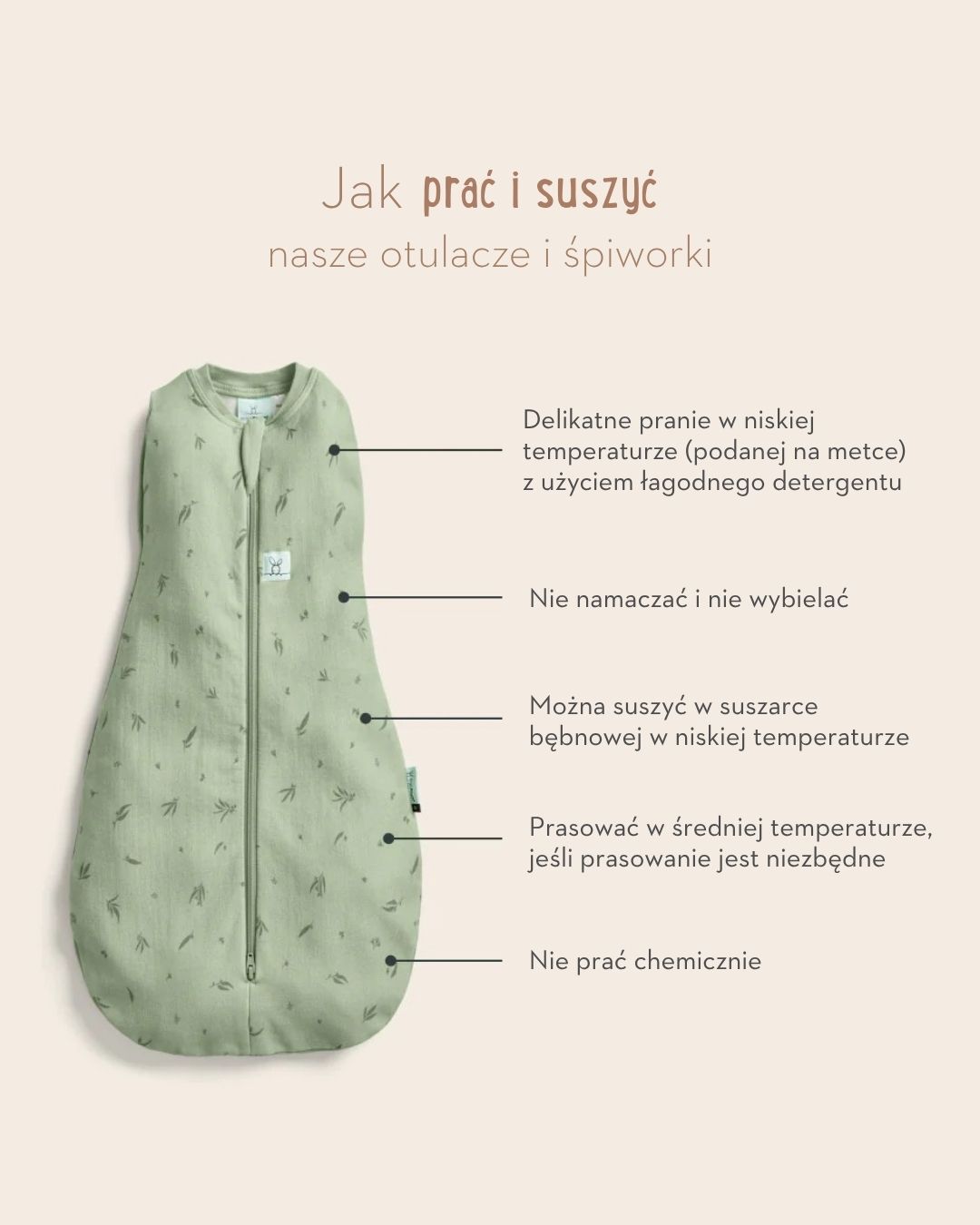 Jak prać i suszyć śpiworki ergoPouch?